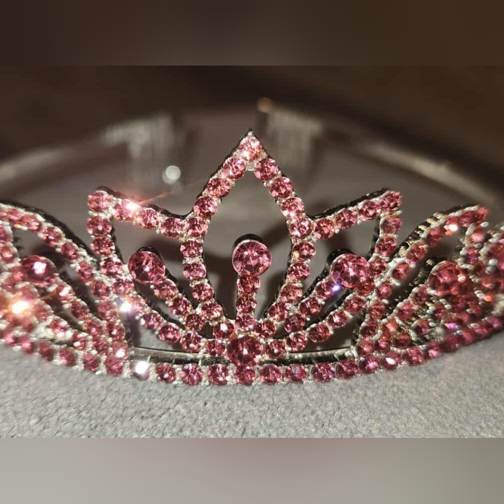 Sparkling Pink Rhinestone Tiara